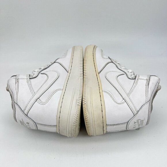 Nike Air Force 1 Mid Af1 Triple White Youth Sneaker Shoes 314195-113 Size 4Y - Picture 6 of 12